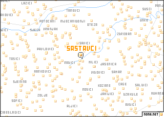 map of Sastavci