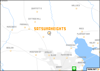 map of Satsuma Heights