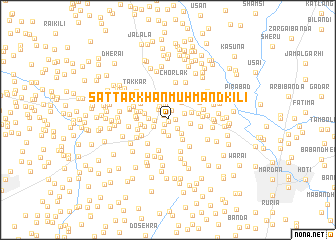 map of Sattar Khan Mūhmand Kili