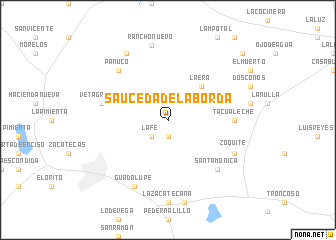 map of Sauceda de la Borda