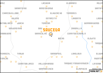 map of Sauceda