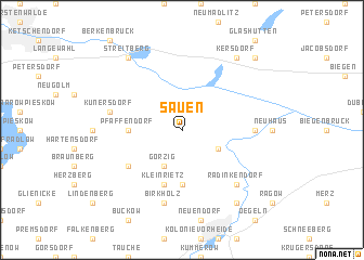 map of Sauen