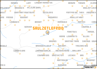 map of Saulzet-le-Froid