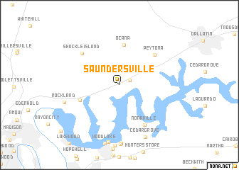 map of Saundersville