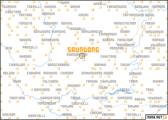 map of Saŭn-dong