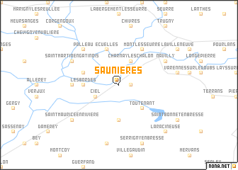 map of Saunières