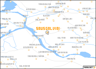 map of Sausgalviai