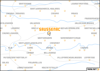 map of Saussenac