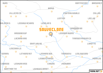 map of Sauve-Clare