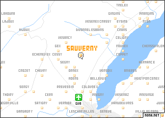map of Sauverny