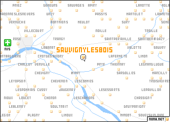 map of Sauvigny-les-Bois