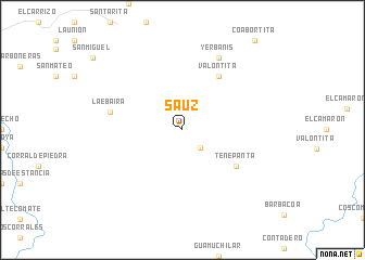 map of Sauz