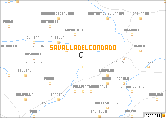 map of Savallá del Condado