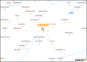 map of Sāvāni