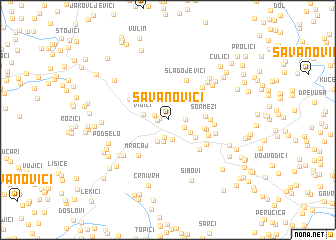 map of Savanovići