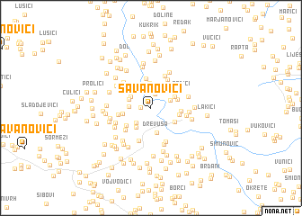 map of Savanovići