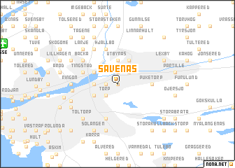 map of Sävenäs
