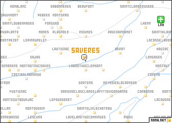 map of Savères