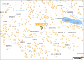 map of Savičići