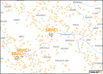 map of Savići