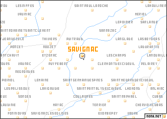 map of Savignac
