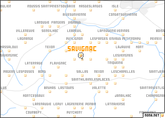 map of Savignac