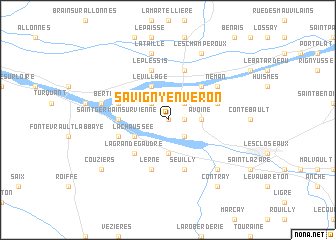 map of Savigny-en-véron
