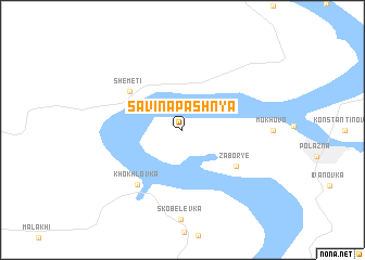 map of Savina Pashnya