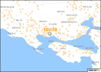 map of Savina