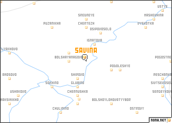 map of Savina