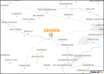 map of Savinka