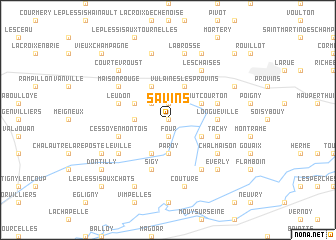 map of Savins