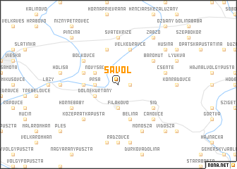 map of Šávolʼ