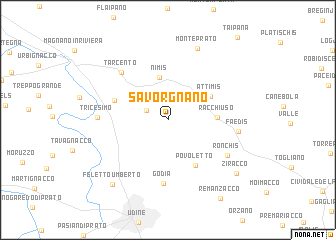 map of Savorgnano