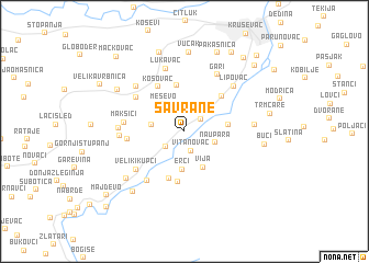 map of Šavrane