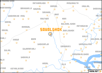 map of Sawāl Dhok