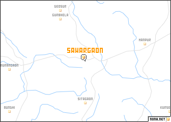 map of Sāwargaon