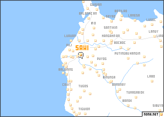 map of Sawi