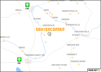 map of Sawyer Corner