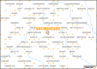 map of Saxi-Bourdon