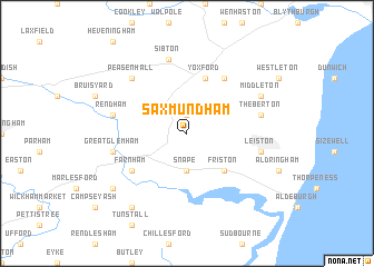 map of Saxmundham