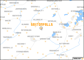 map of Saxton Falls