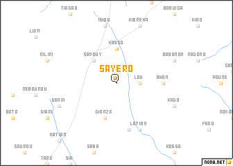 map of Sayero