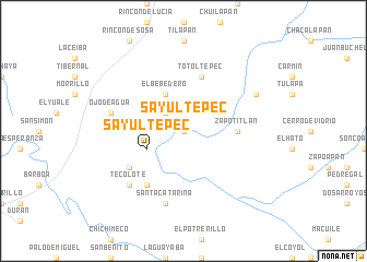 map of Sayultepec