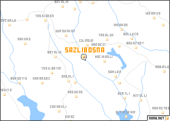 map of Sazlıbosna