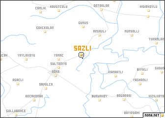 map of Sazlı