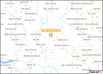 map of Šćapovec