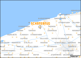 map of Scharebrug