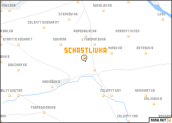 map of Schastlivka