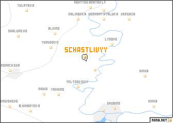 map of Schastlivyy